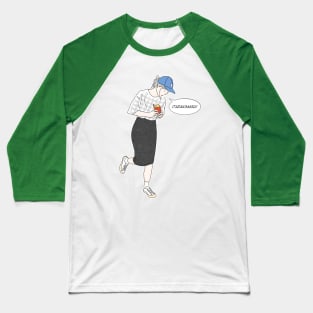 Minimal girls saying ITADAKIMASU! Baseball T-Shirt